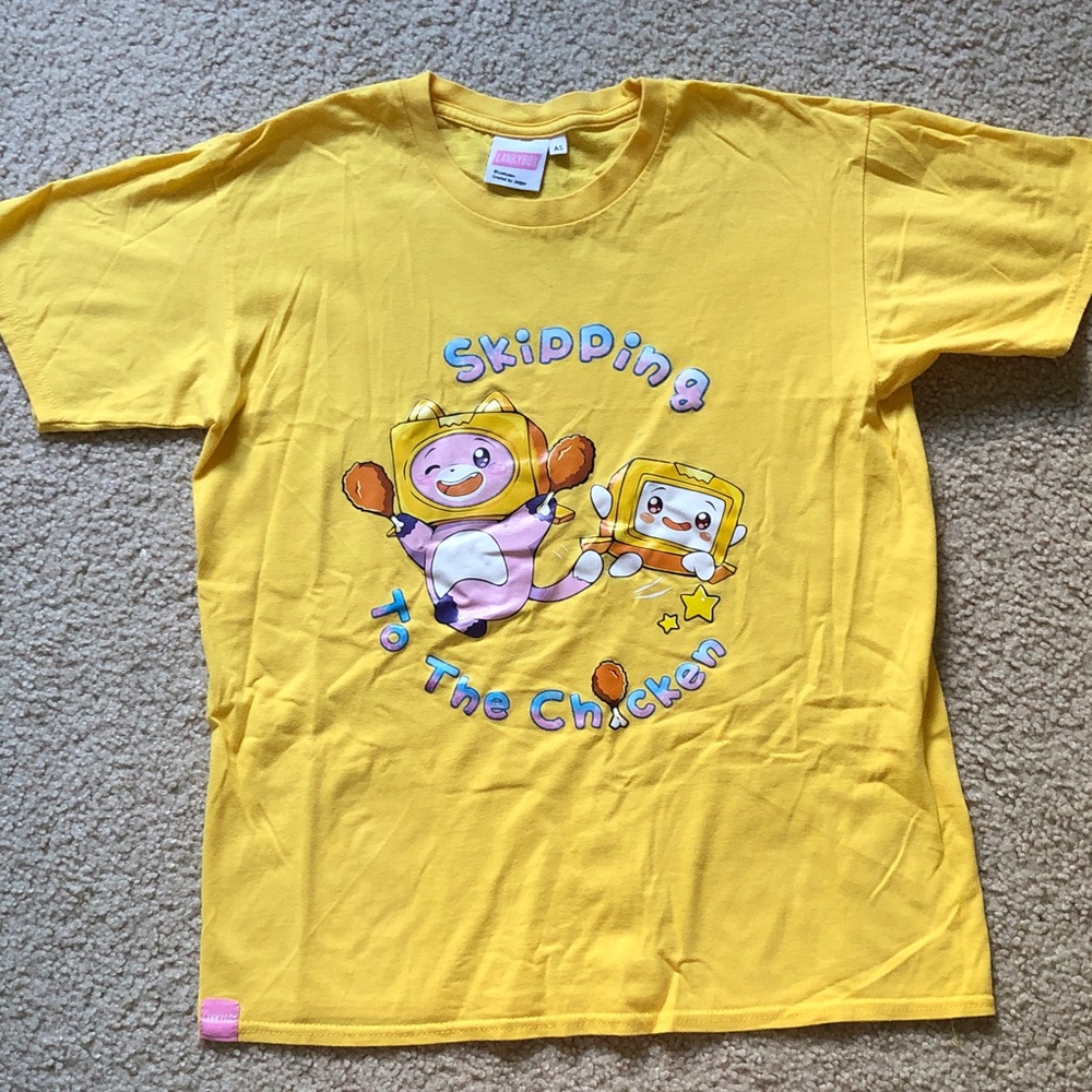 Lankybox yellow graphic t-shirt